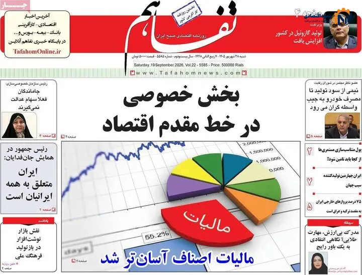 روزنامه اقتصادی 28 شهریور